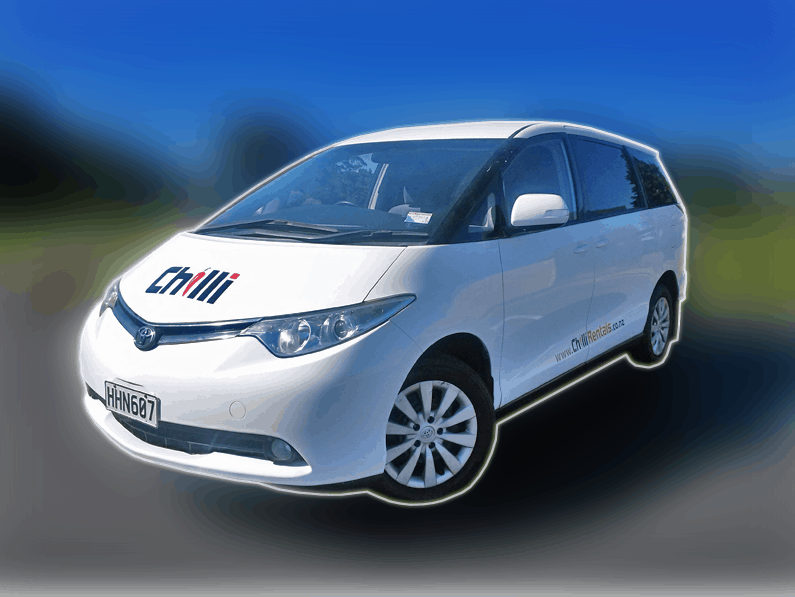 Tastee Tourer, kompakter Campervan für zwei von Chilli Rentals Neuseeland