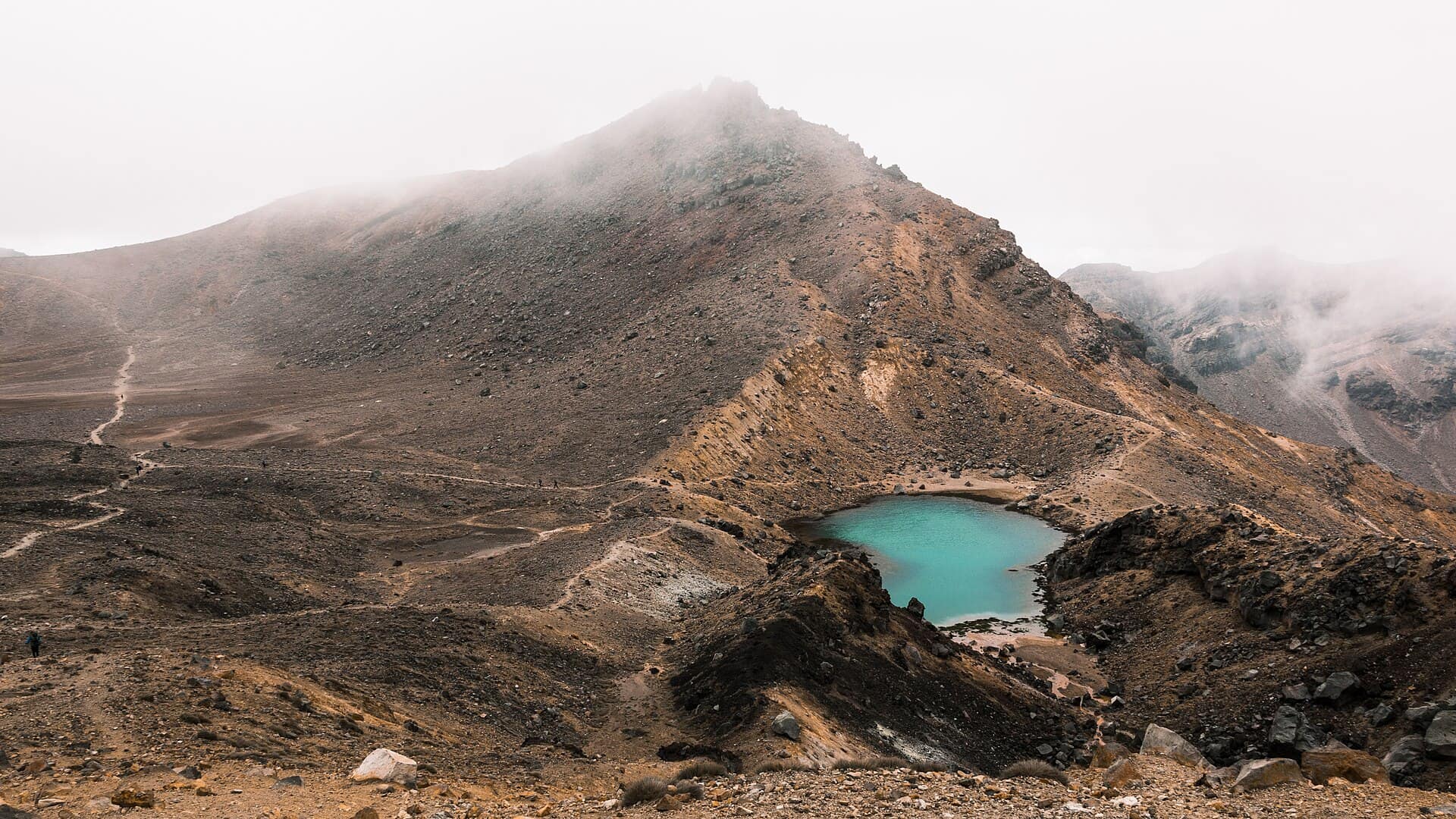Vulkankegel und Kraterseen im Tongariro-Nationalpark, Nordinsel Neuseeland